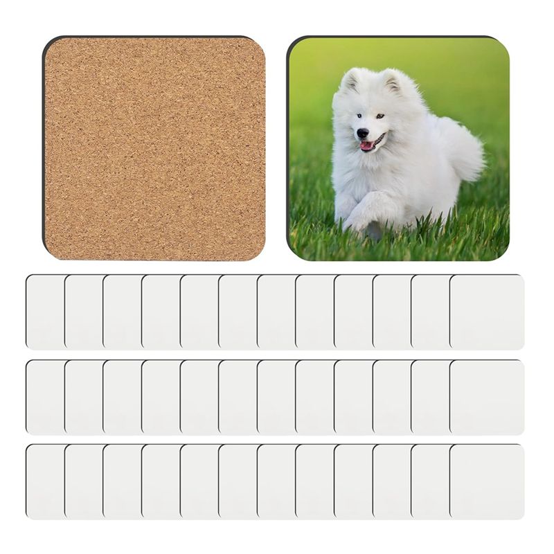 Coaster Sublimation Blank - YENİ SICAK Stokta-36 ADET Süblimasyon Bardak
