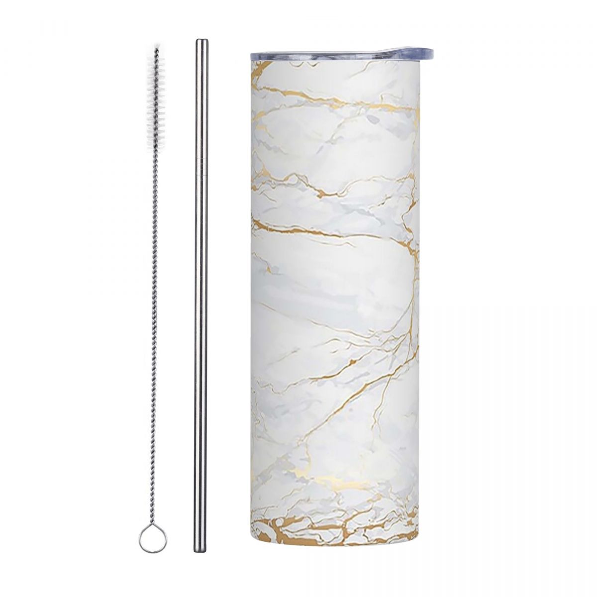 Beyaz ve Altın Mermer Desenli  - Tumbler 20Oz White incelemesi ve fiyatı